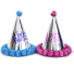 실버솜방울고깔모자 생일파티 은박 고깔모자 성인 아동 모두 사용 생일고깔모자