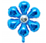 은박꽃풍선50센티 사파이어블루 꽃모양 은박 호일 장식