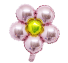 은박꽃풍선30센티 핑크 꽃모양 은박 호일 장식
