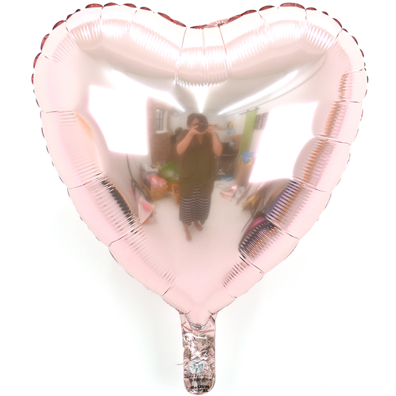 18인치하트로즈골드 은박 헬륨 파티용품 호일 풍선