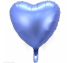 18인치하트사틴럭스아주르 은박 헬륨 호일 파티 풍선