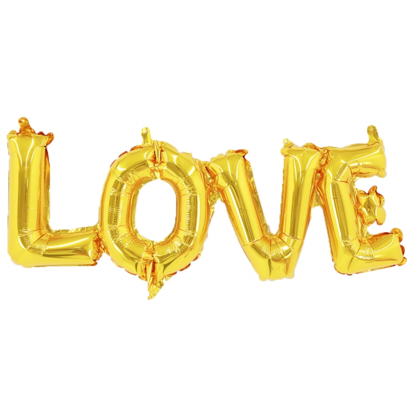 아나그램 라지쉐잎 러브 골드 이니셜풍선 LOVE 알파벳 은박풍선