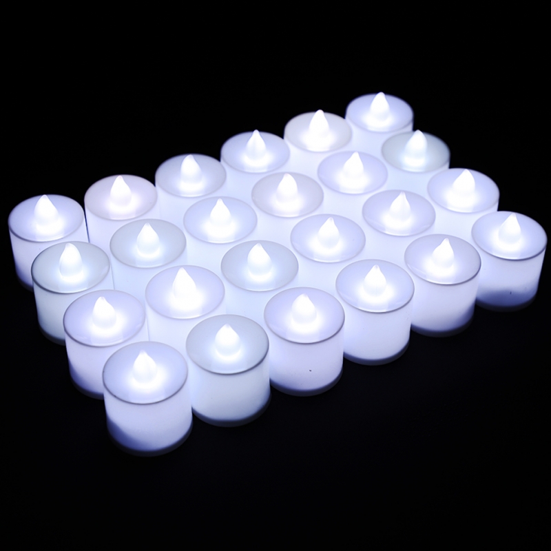 LED촛불 티라이트캔들 일반형화이트(24개입) 전기초 전자초 엘이디초 프로포즈 이벤트용품