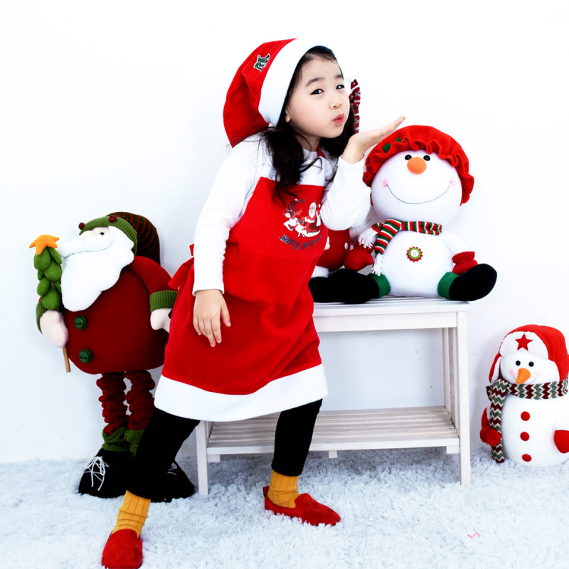 산타앞치마세트(소/일반)크리스마스 아동 의상 소품
