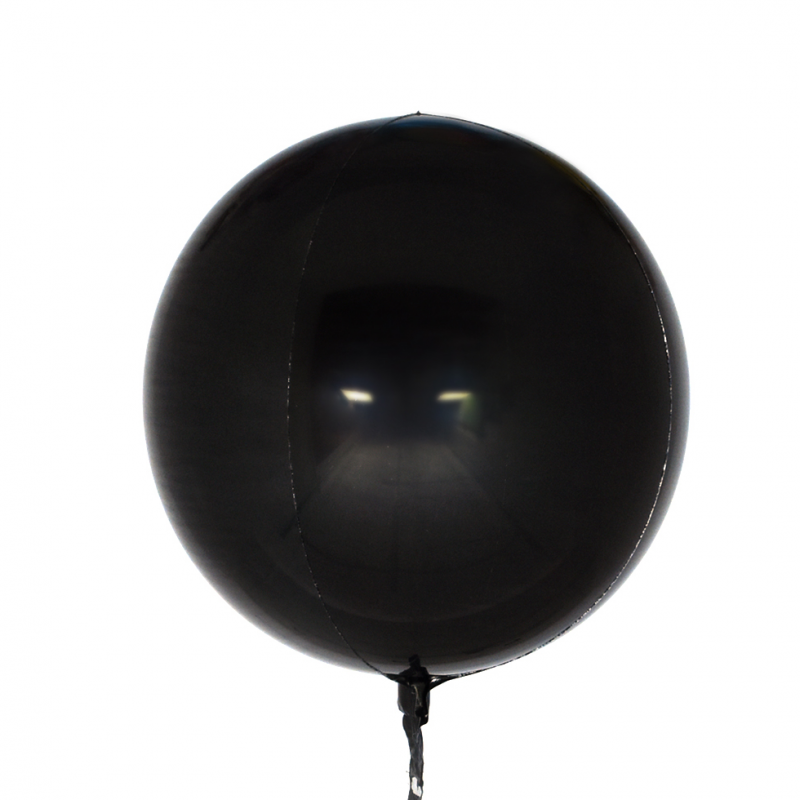 오브(Orbz)블랙 은박 헬륨 호일 원형 풍선 장식