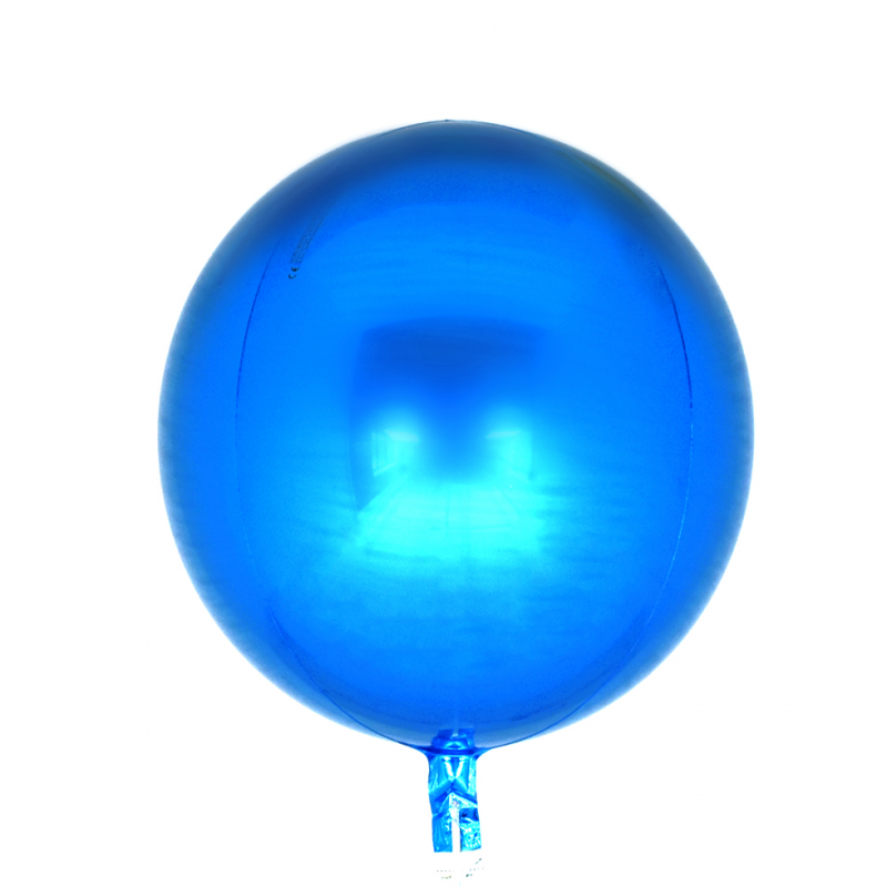 오브(Orbz)블루 은박 헬륨 호일 원형 풍선 장식