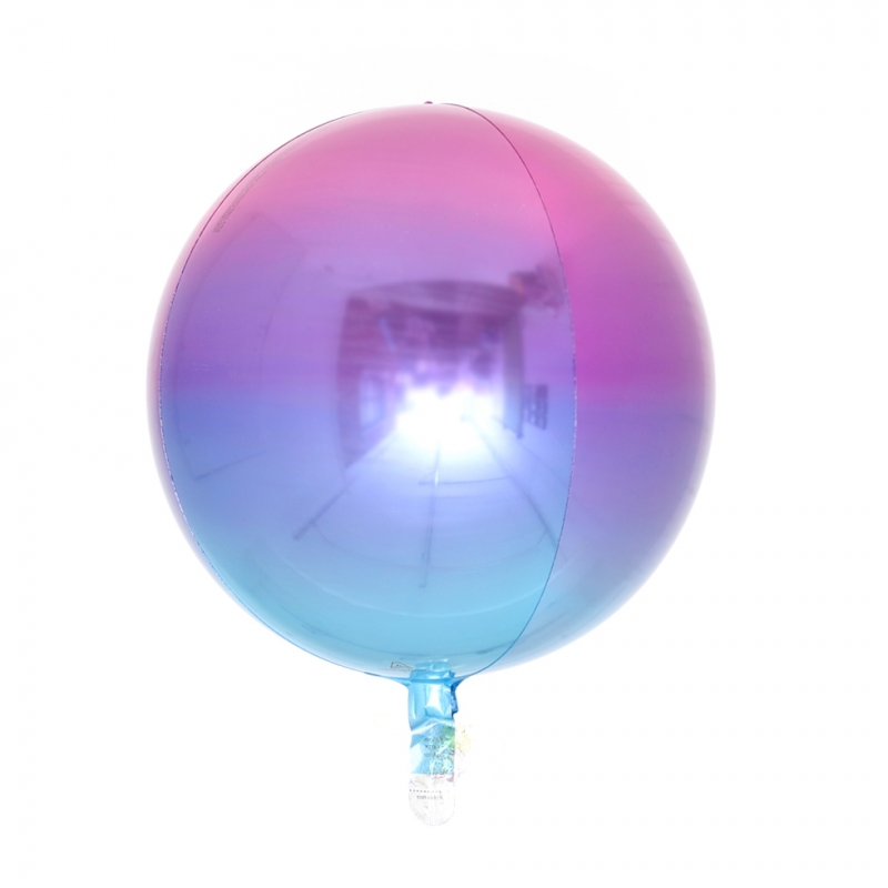 옹브레 오브(Orbz) 퍼플앤블루 헬륨 은박 미러호일풍선