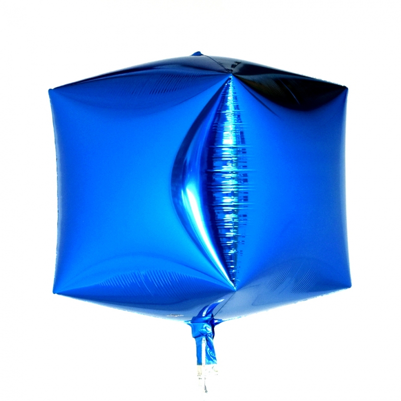 큐브(Cubez)블루 은박 헬륨 호일 사각 풍선 장식