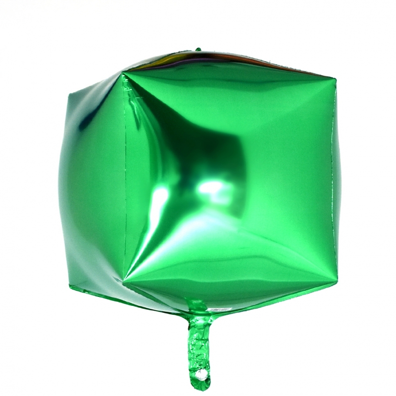 큐브(Cubez)그린 은박 헬륨 호일 사각 풍선 장식