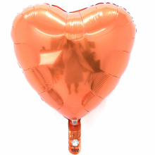18인치하트메탈오렌지 은박 헬륨 호일 파티 용품 풍선