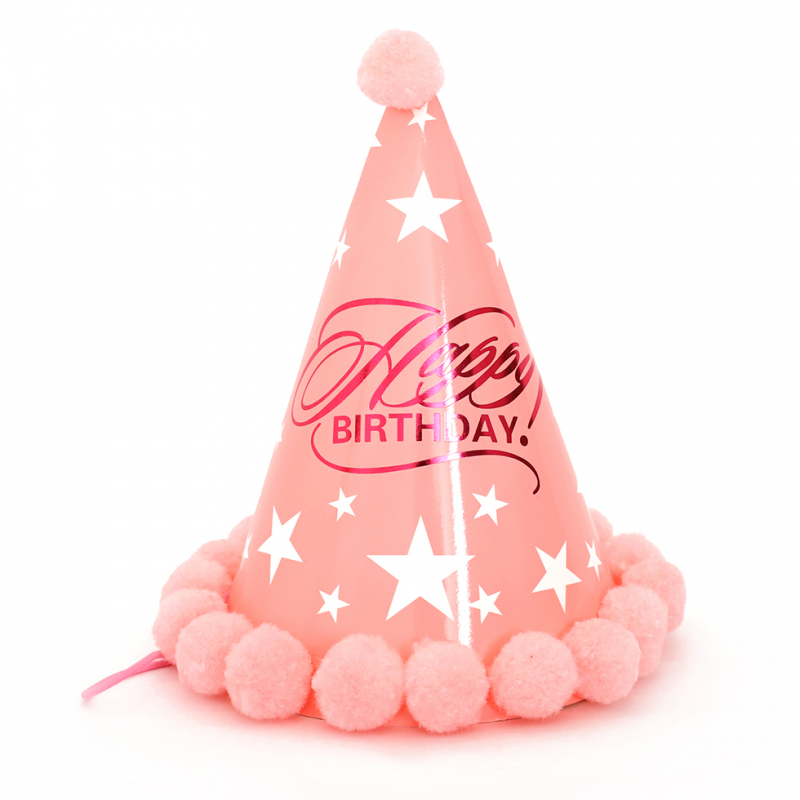 스타솜방울고깔모자(핑크)생일파티