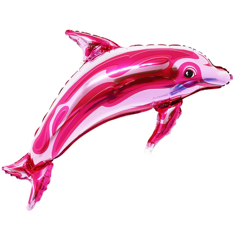 아나그램 라지쉐잎 돌고래 핑크 은박호일 풍선
