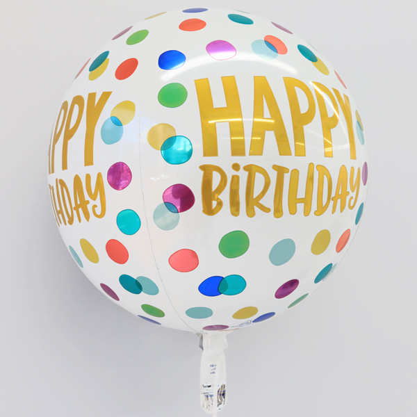 아나그램 오브풍선 생일해피도트 홈파티 장식 은박 호일 헬륨풍선