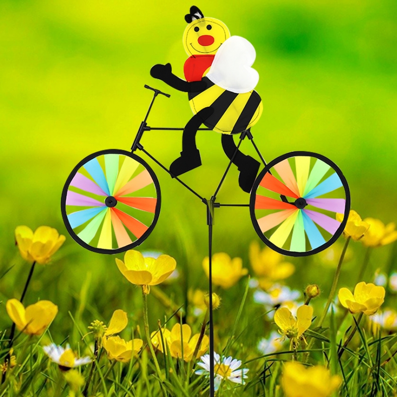 정원용바람개비 자전거타는꿀벌 어린이집꾸미기 캠핑바람개비 정원장식