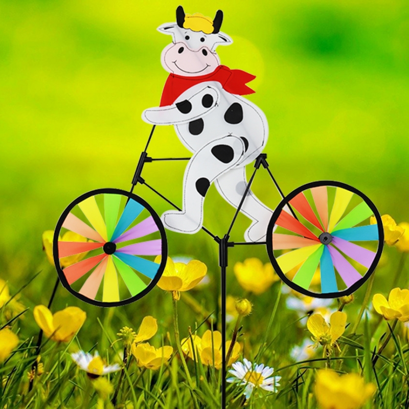 정원용바람개비 자전거타는젖소 어린이집꾸미기 캠핑바람개비 정원장식