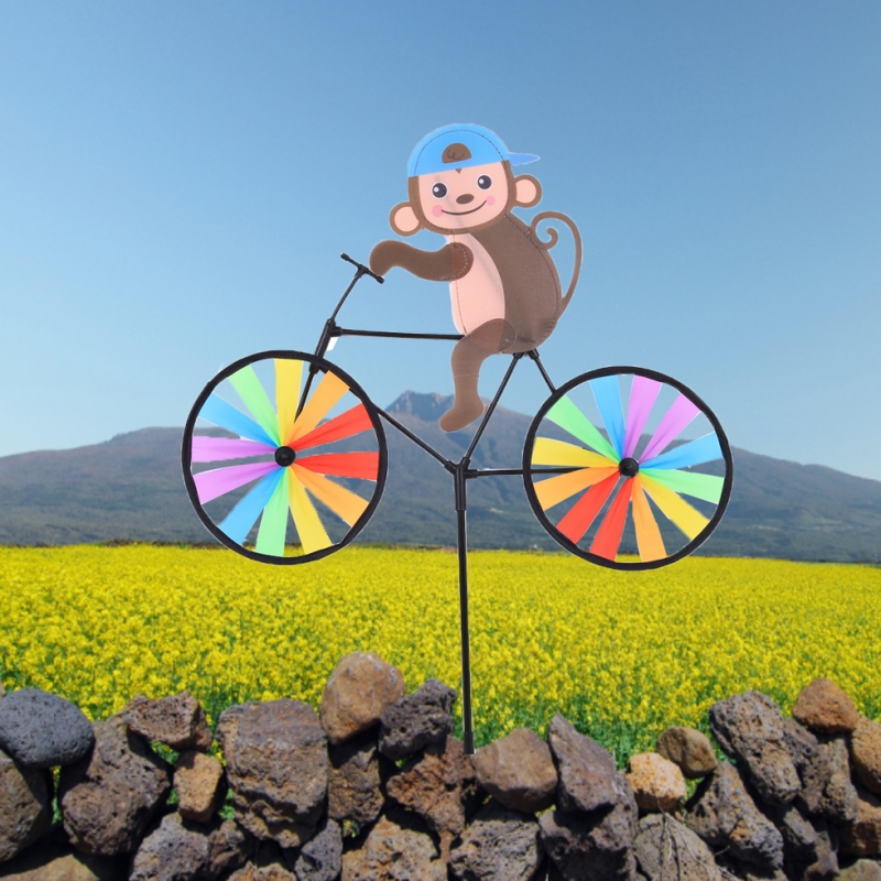 정원용바람개비 자전거타는원숭이 어린이집꾸미기 캠핑바람개비 정원장식