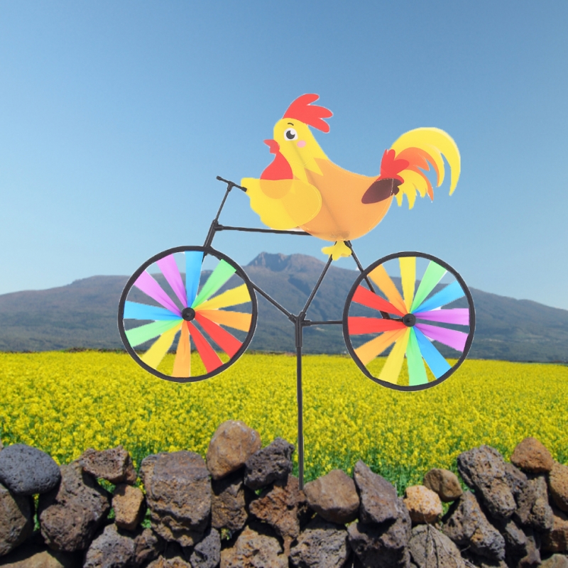 정원용바람개비 자전거타는 닭 어린이집꾸미기 캠핑바람개비 정원장식