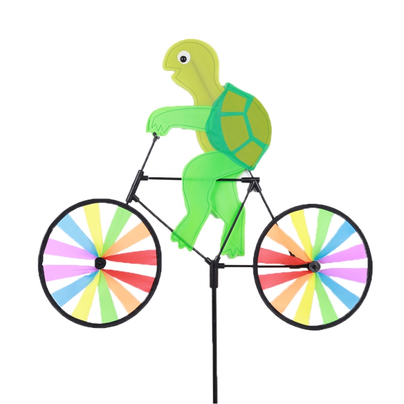 정원용바람개비 자전거타는 거북이 어린이집꾸미기 캠핑바람개비 정원장식
