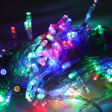 크리스마스 트리전구 LED100구 10m 투명선 칼라 츄리조명 생활방수