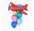 퀄라텍스 라지쉐잎 레드에어플레인 비행기풍선 헬륨 생일 파티
