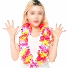 하와이 훌라 꽃목걸이 파티 소품 꽃레이