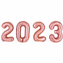 2023 호일 숫자풍선 로즈골드 신년 연말 파티 가랜드