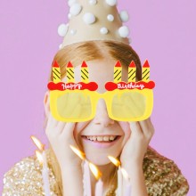 케익안경(노랑) 생일파티안경 케익펀글라스