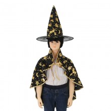 할로윈 금박망토세트(소) 아동 유아 할로윈코스튬 파티의상 마법사 모자