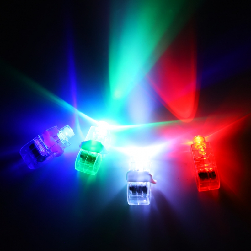 레이저핑거빔 4개입 4색 LED 파티 소품